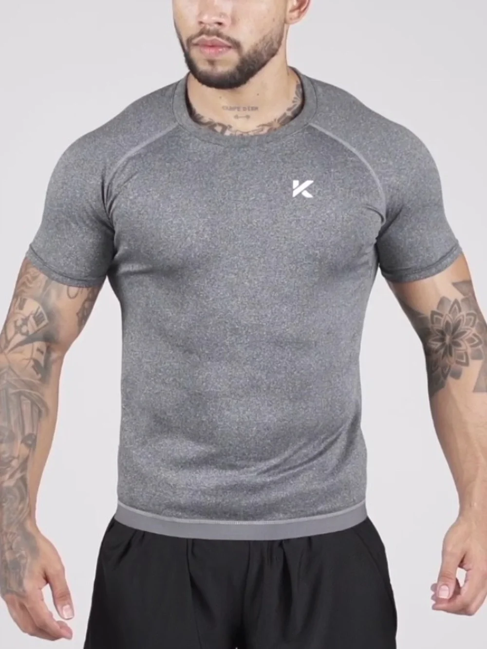 Kewlioo Men’s Heat Trapping Sauna Grey Workout Shirt Size L